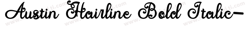 Austin Hairline Bold Italic字体转换